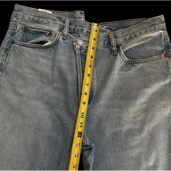 AGOLDE Criss Cross Straight Jeans Size 31 NWOT High Rise Vintage Denim Look - Picture 7 of 12